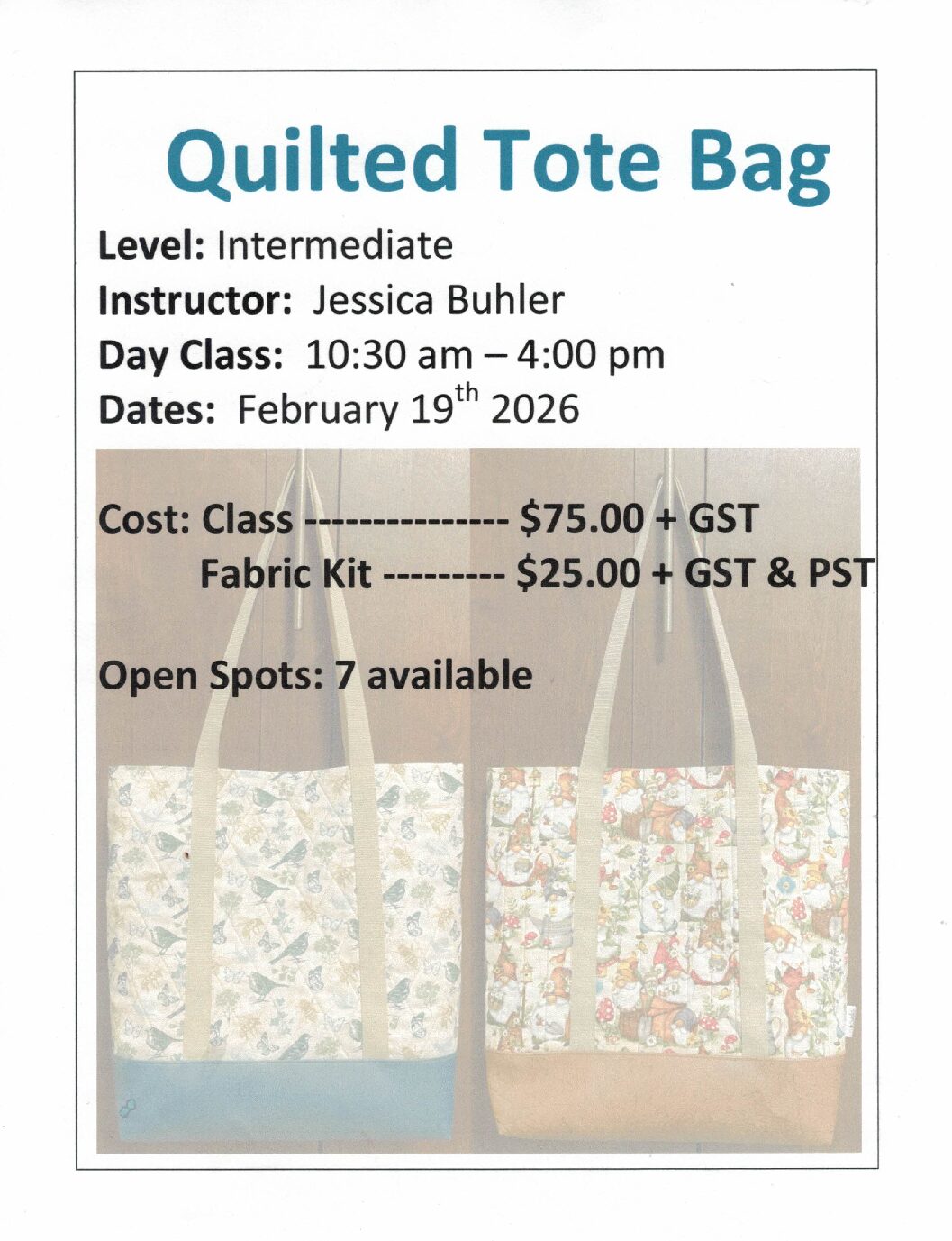 Quilted Bag Feb19 2026